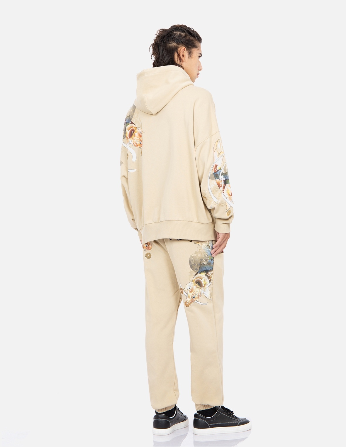 TATTOO KOI PRINT SWEATPANTS - 3