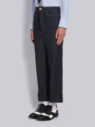 Thom Browne SELVEDGE DENIM TRACK STITCH BACKSTRAP TROUSER outlook