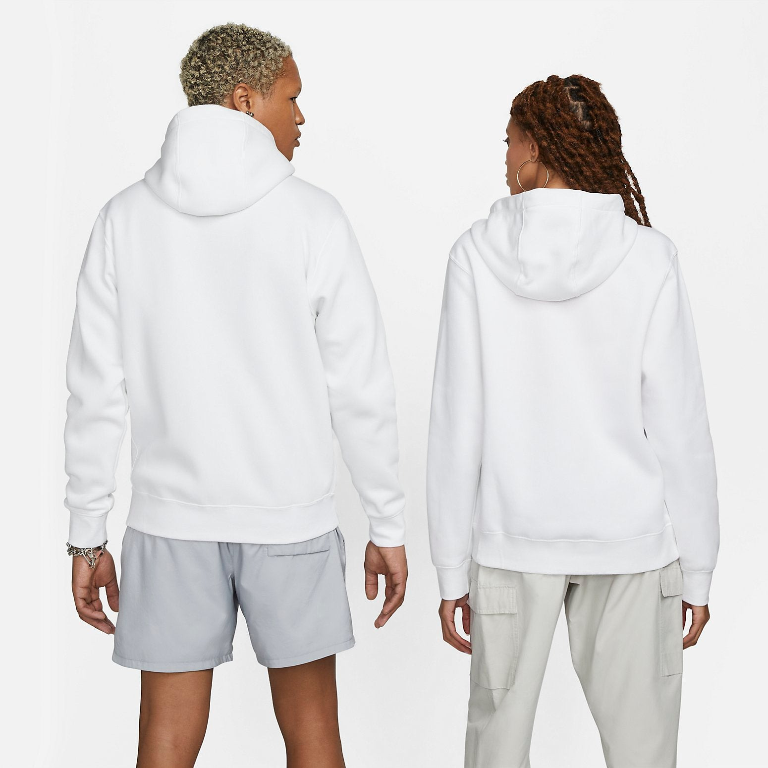 Nike Sportswear Club Fleece Full-Zip Hoodie 'White' BV2645-100 - 3