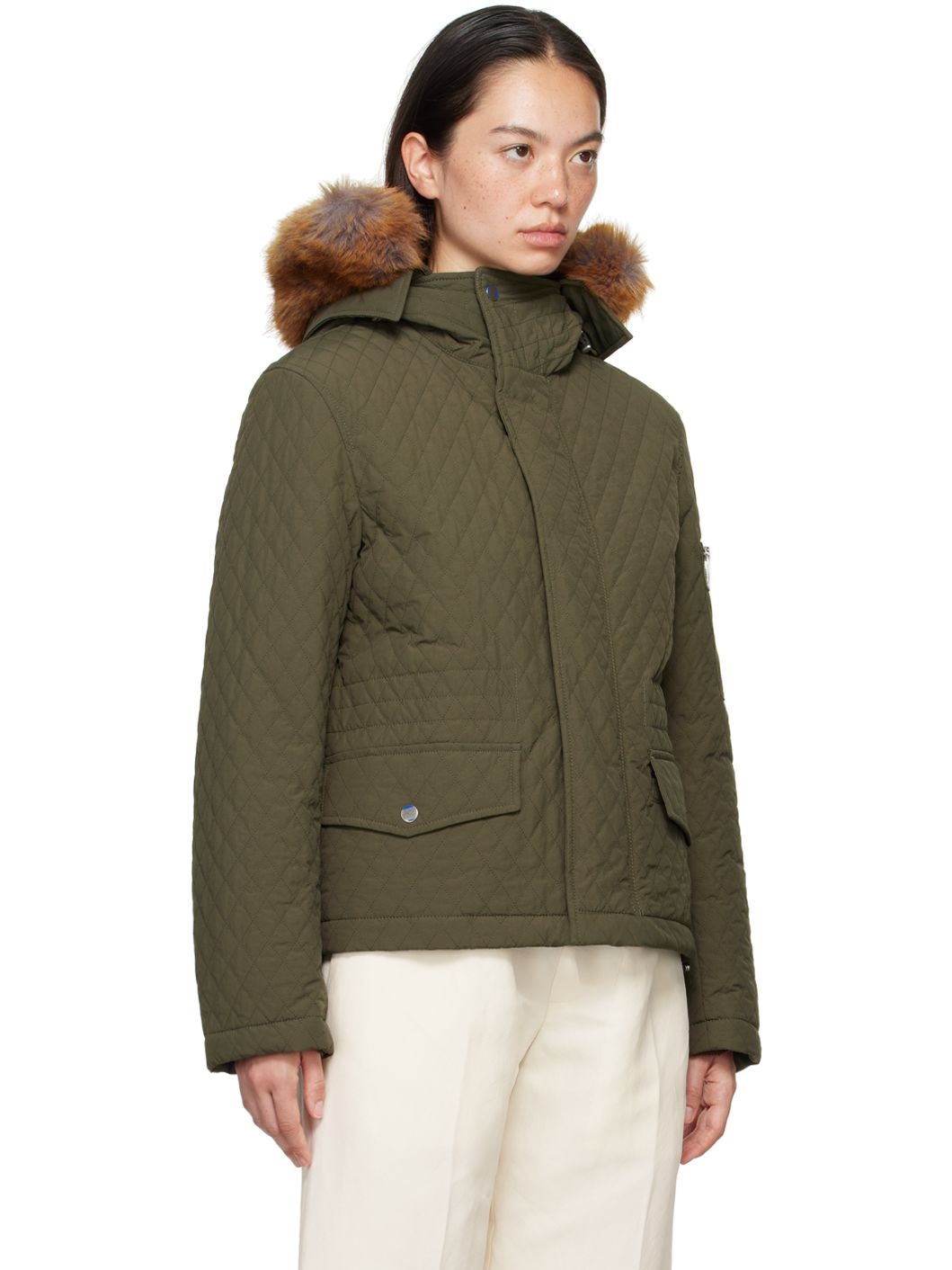 Khaki Quilted Jacket - 2