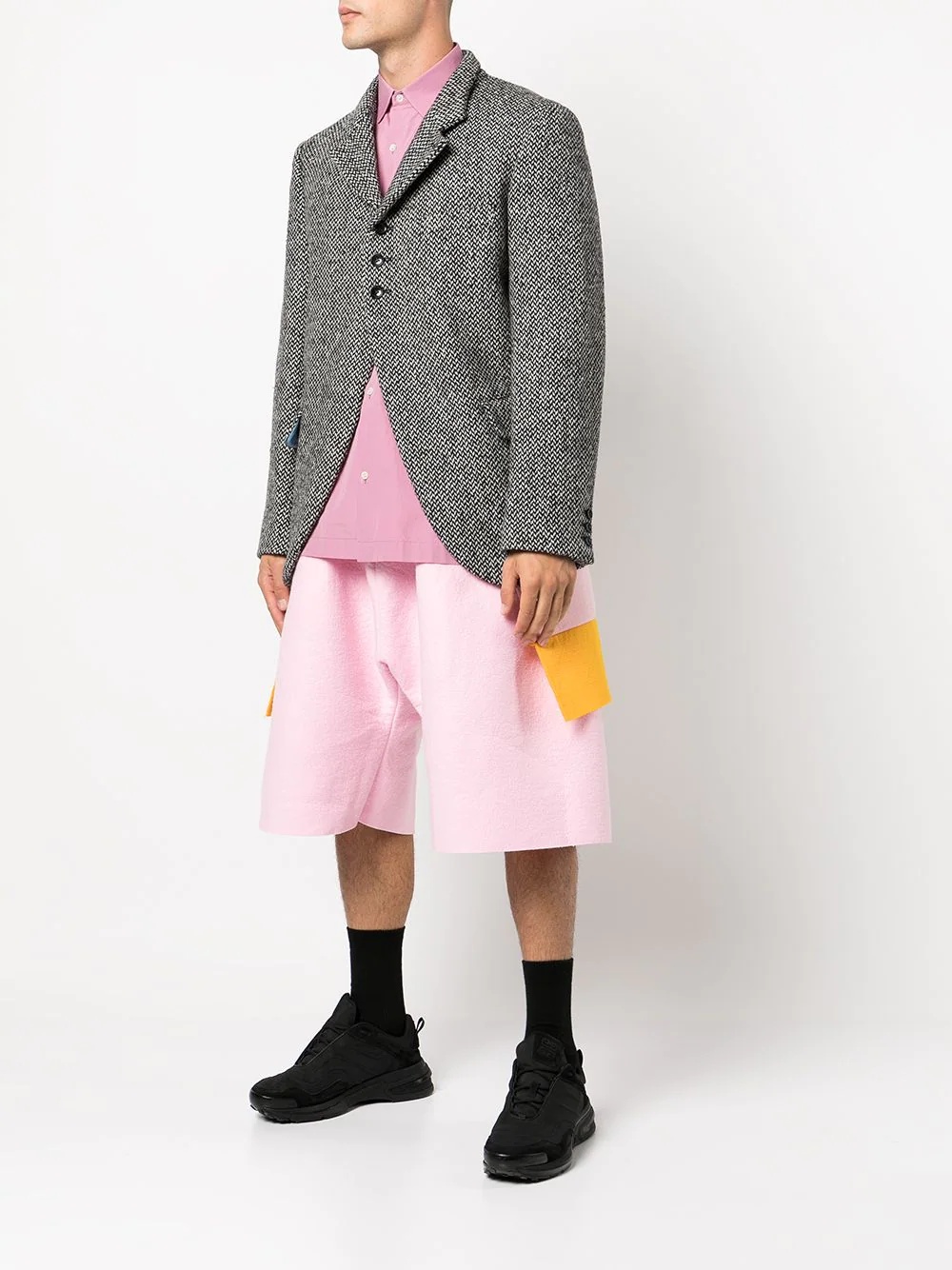 colour-block panelled blazer - 3