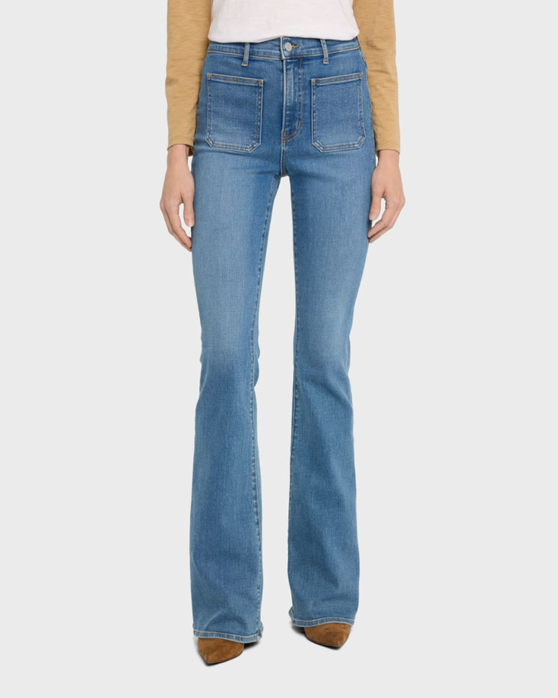 VERONICA BEARD Beverly Skinny Flare Patch Pocket Jeans outlook