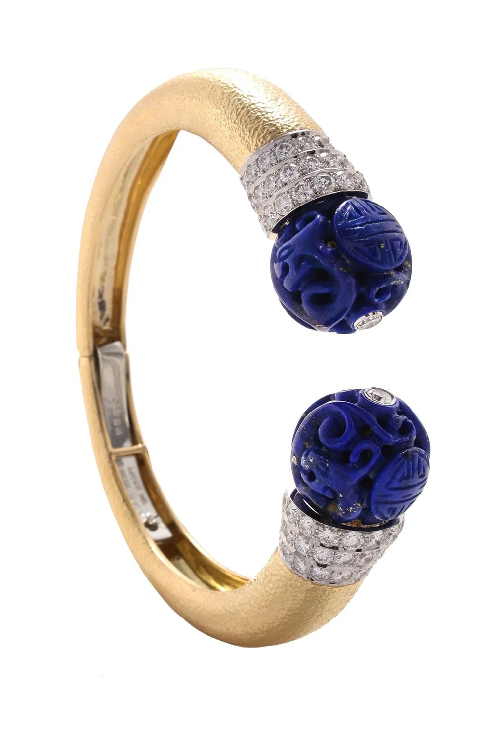 Diamond Lapis Bead Magellan Cuff Bracelet - 1