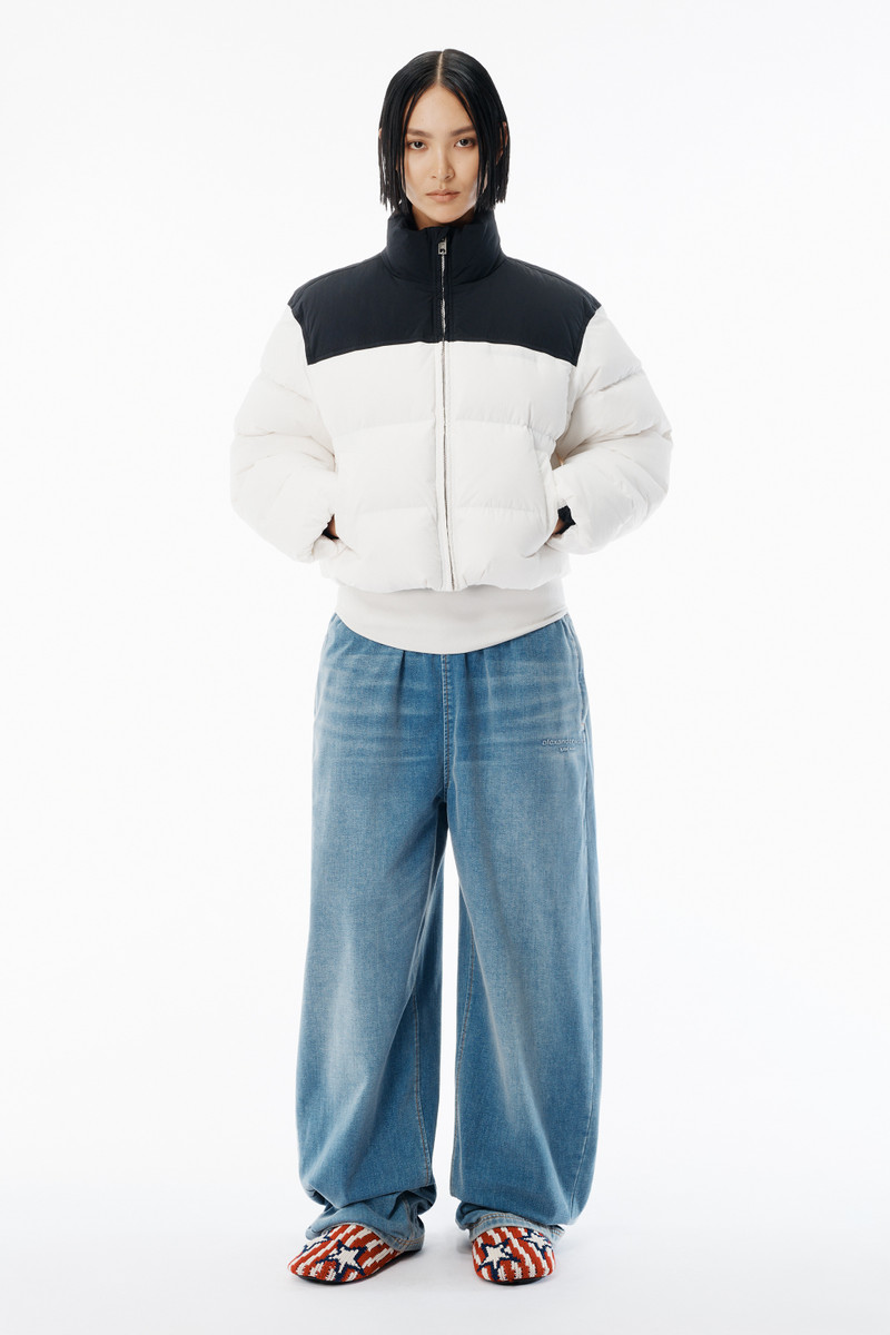 Alexander Wang Black & White Matte Nylon Puffer Jacket outlook