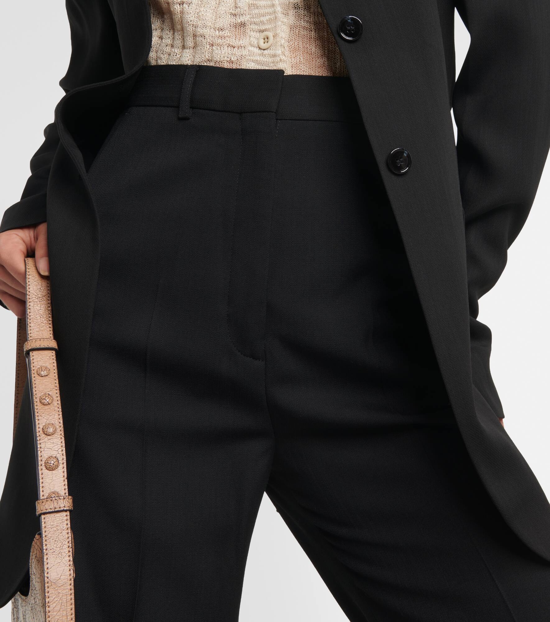High-rise pleated straight pants - 4