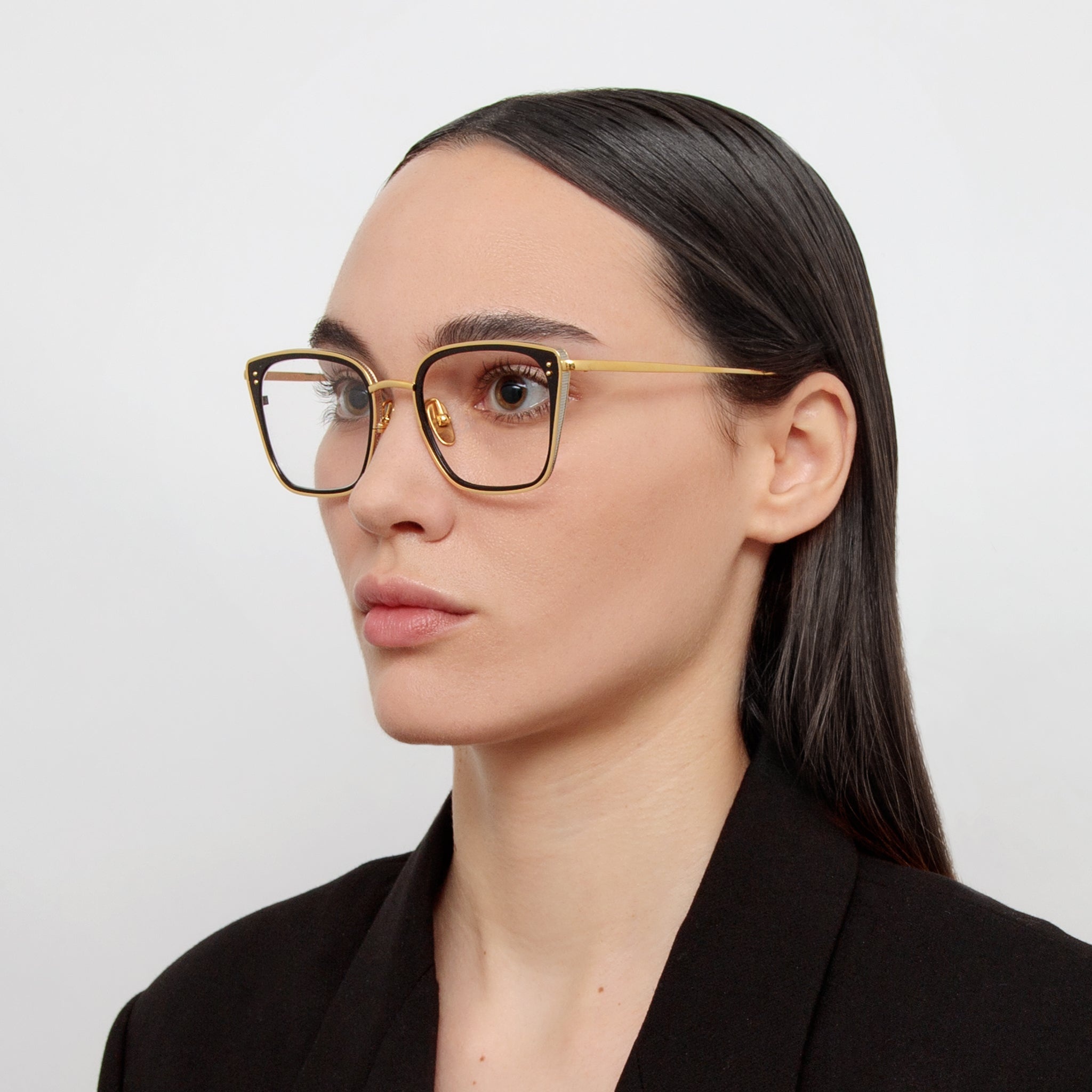 HANS SQUARE OPTICAL FRAME IN YELLOW GOLD - 2