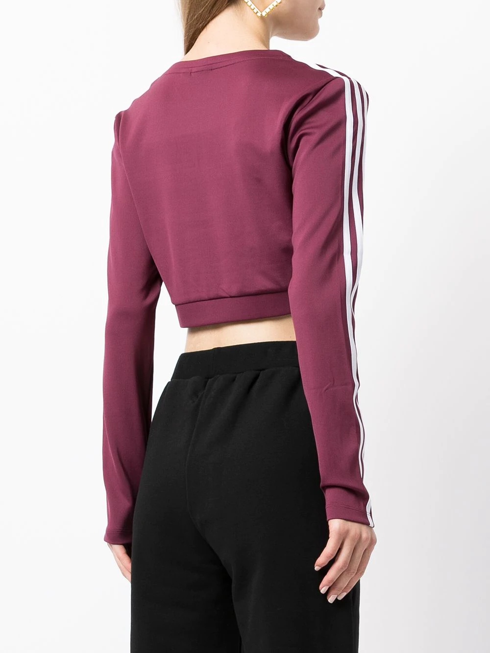 cropped square-neck sweatshirt - 4