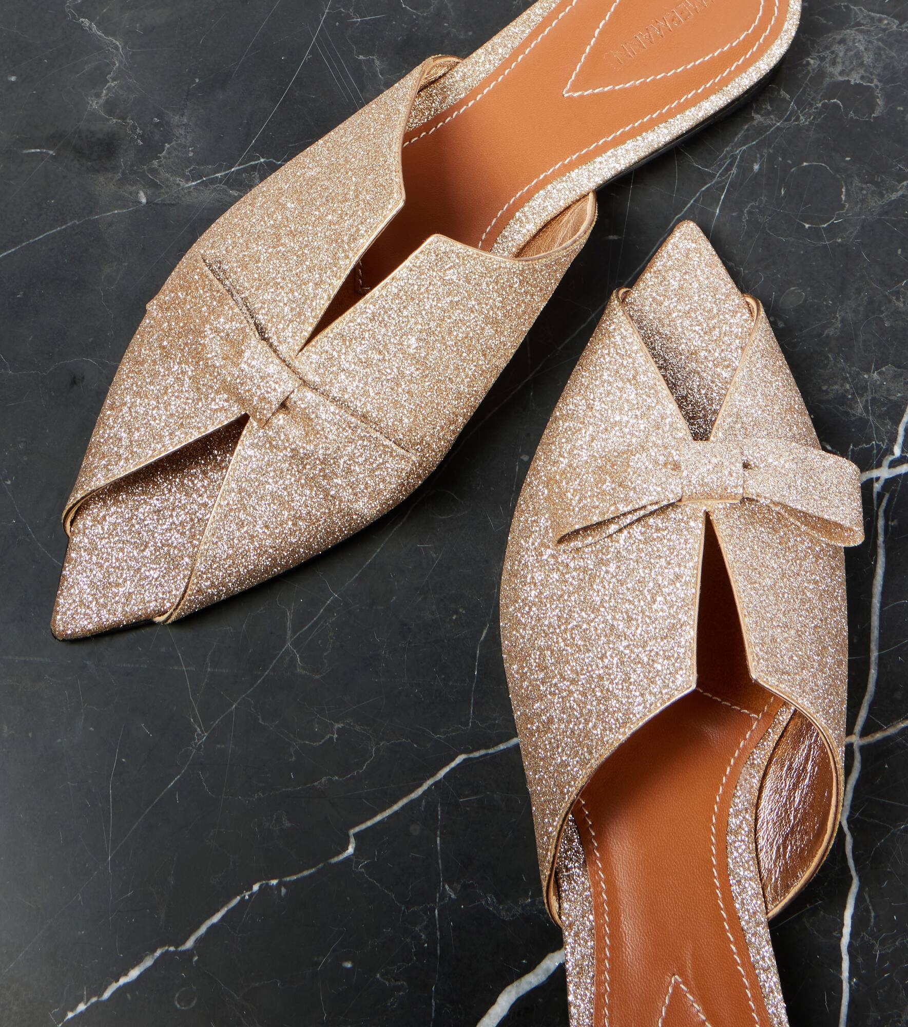 Tux glitter leather mules - 5