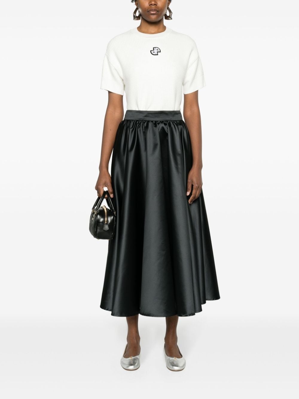 A-line calf-length skirt - 2