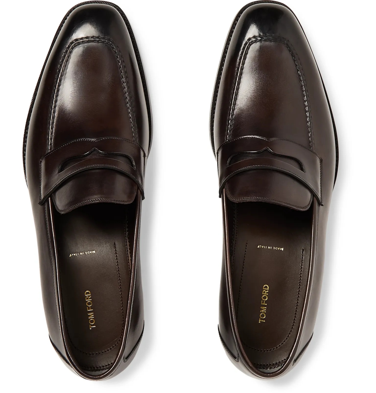 Wessex Polished-Leather Penny Loafers - 8