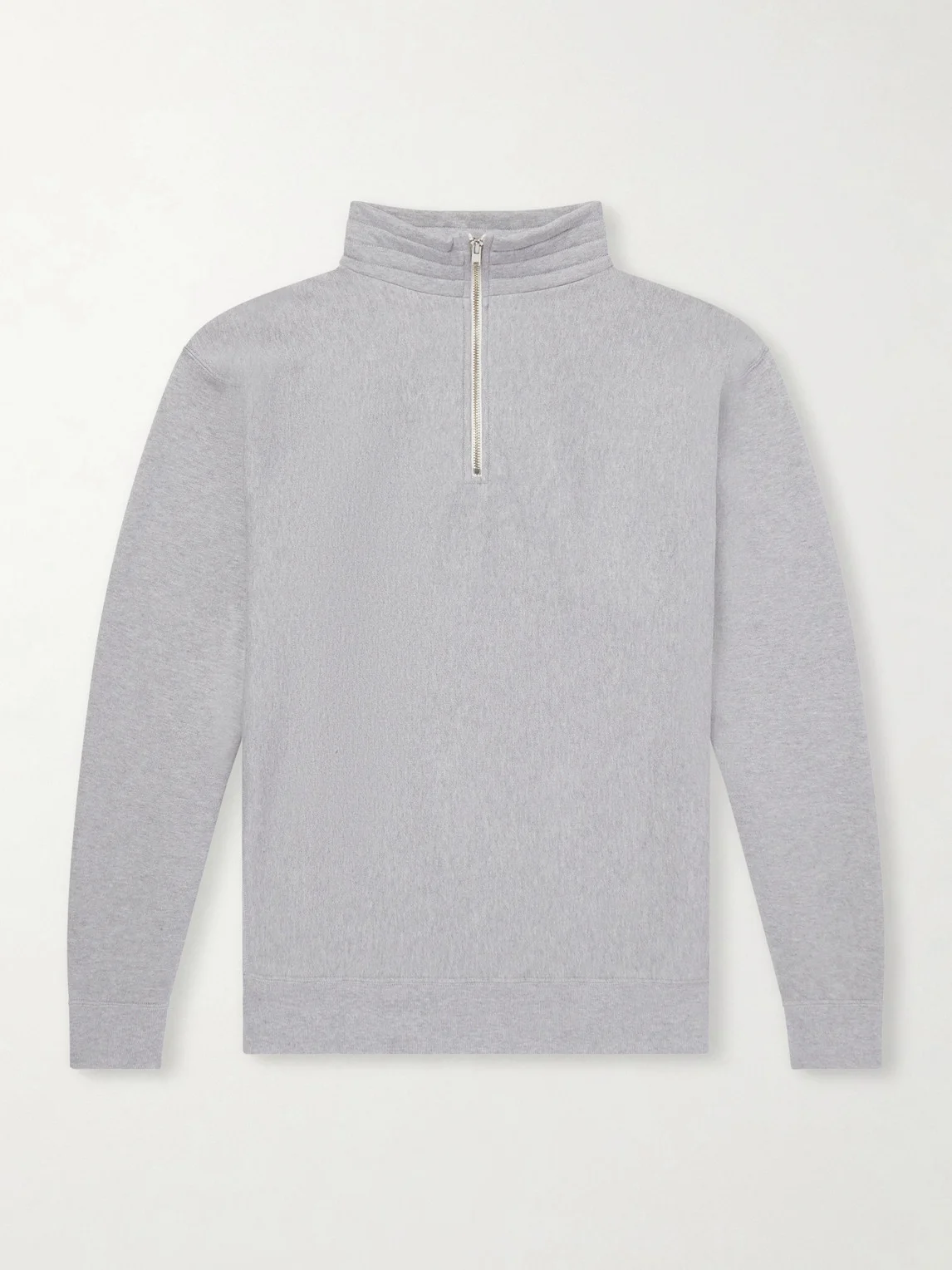 Suvin Cotton-Jersey Half-Zip Sweatshirt - 1