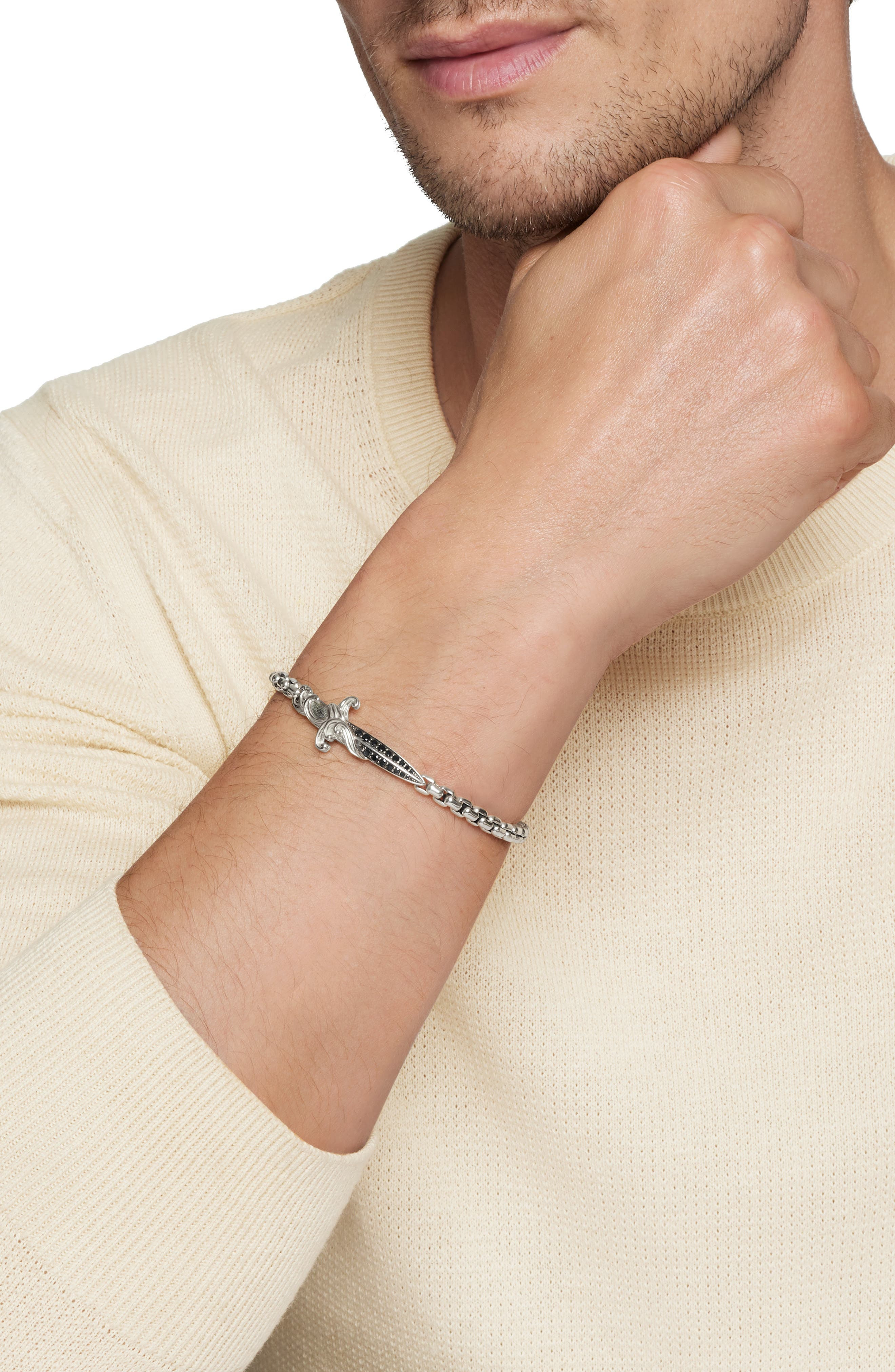 David Yurman 'Waves' Dagger Bracelet with Black Diamonds at Nordstrom - 2