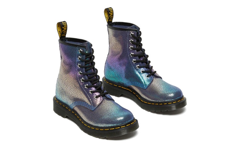 (WMNS) Dr.Martens 1460 Rainbow Ray Suede Lace Up Boots 'Purple' 26963500 - 4