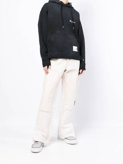 Maison MIHARAYASUHIRO distressed-effect pullover hoodie outlook