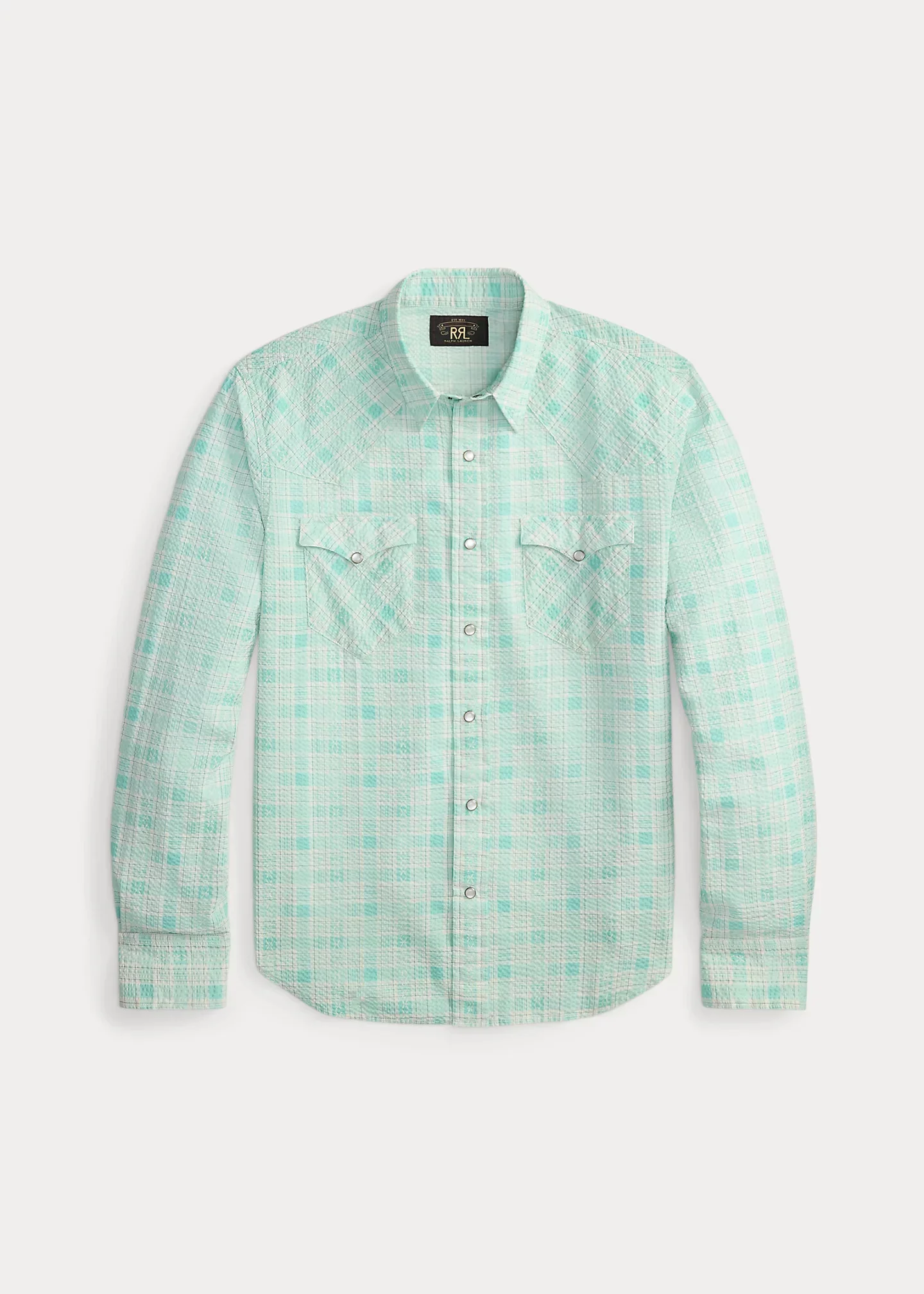 Slim Fit Seersucker Western Shirt - 1