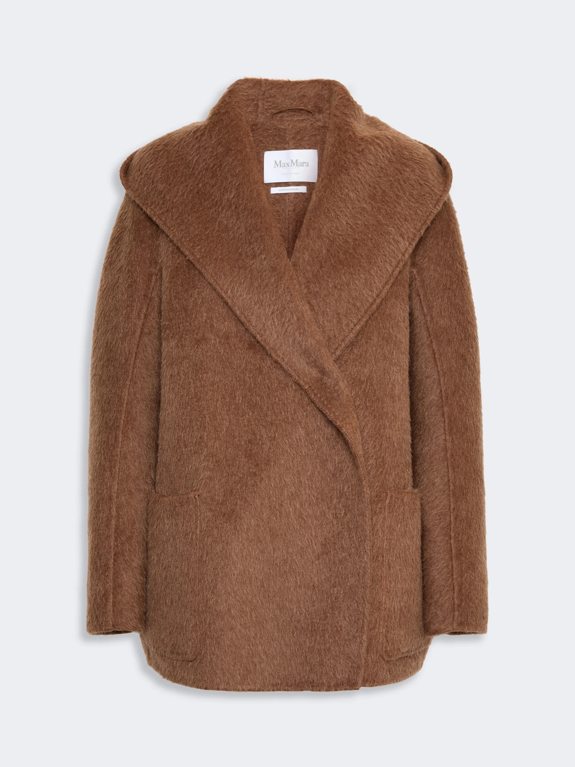 GOLF Short camel and mohair coat - LIGHT BROWN - 1