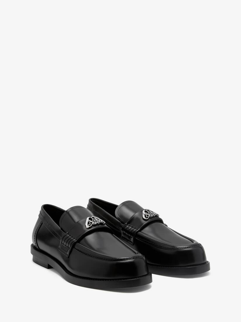 Men's Seal Loafer in Black/gun Metal - 2