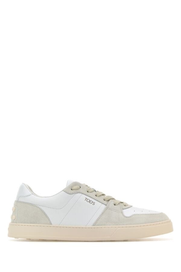 Tod's Man Two-Tone Leather And Suede Sneakers - 1