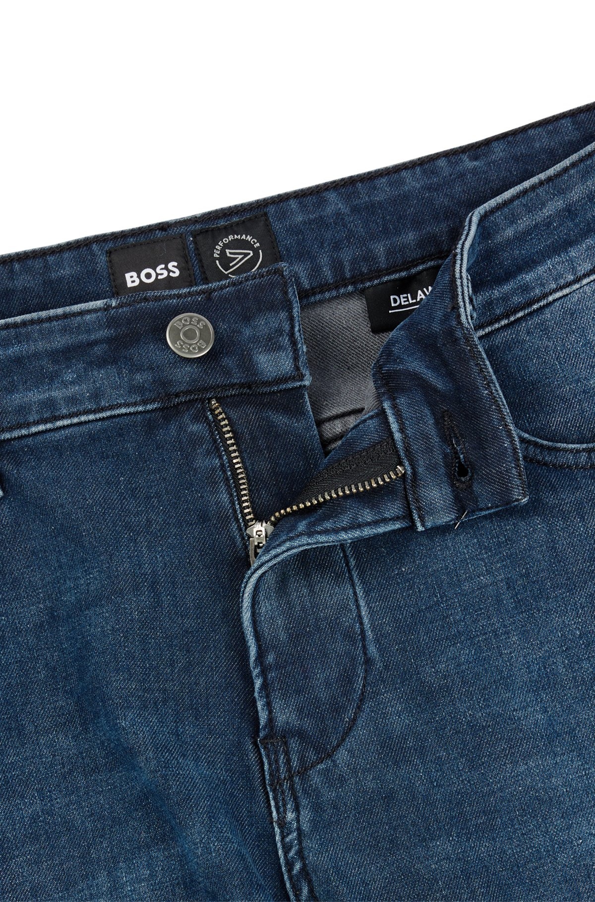 SLIM-FIT JEANS IN BLUE PERFORMANCE-STRETCH DENIM - 6