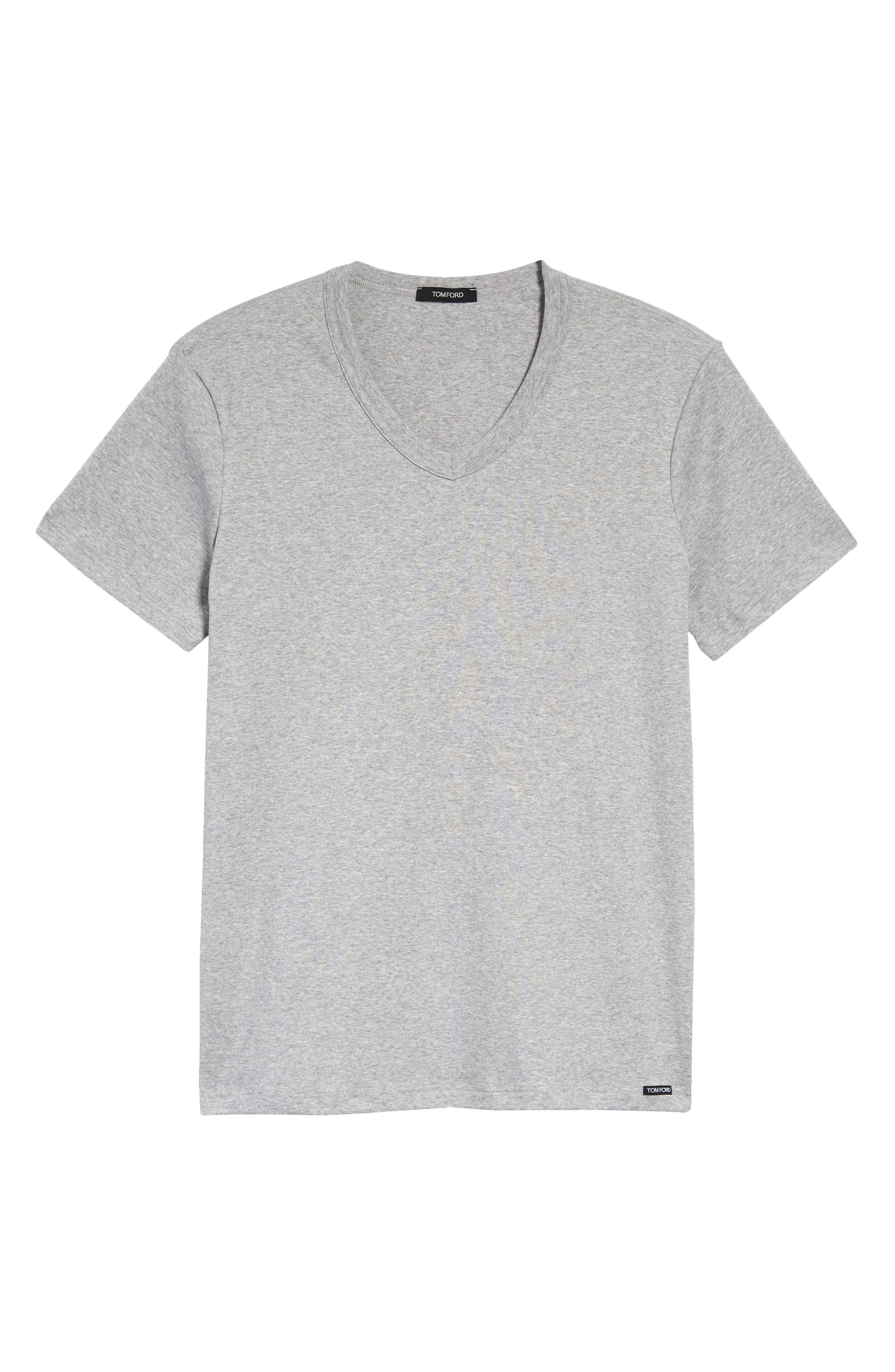 Cotton Jersey V-Neck T-Shirt - 1