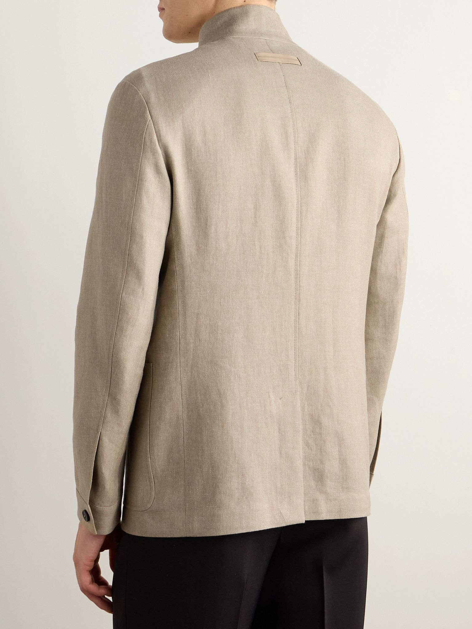 Il Conte Linen and Wool-Blend Jacket Neutral - 3