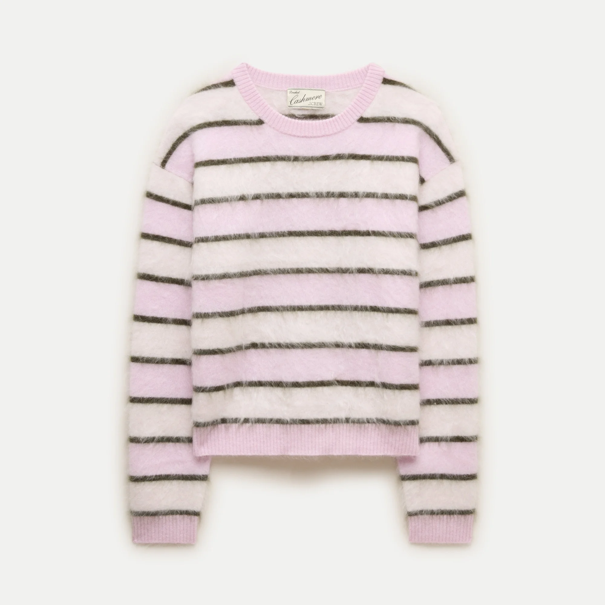 Perfect cashmere crewneck in stripe - 1