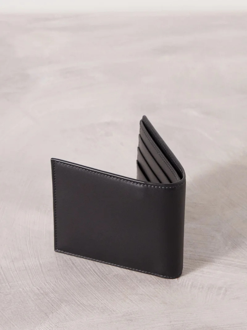 Logo-print leather bi-fold wallet - 4