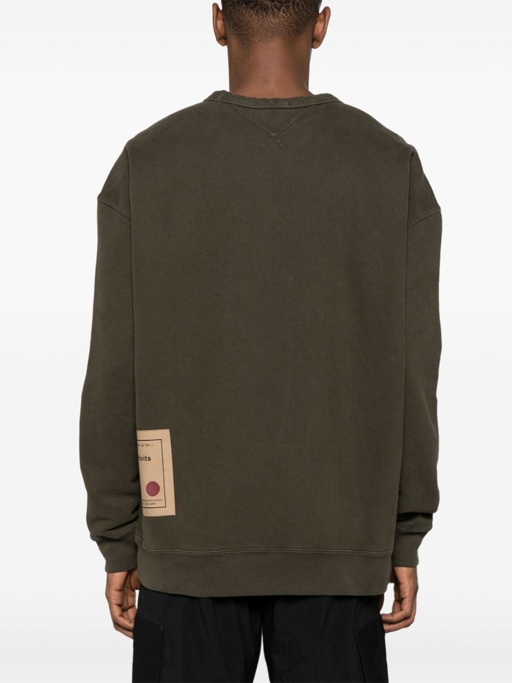 patch-detail cotton sweatshirt - 4