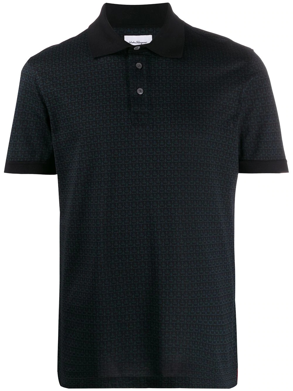 logo print polo shirt - 1