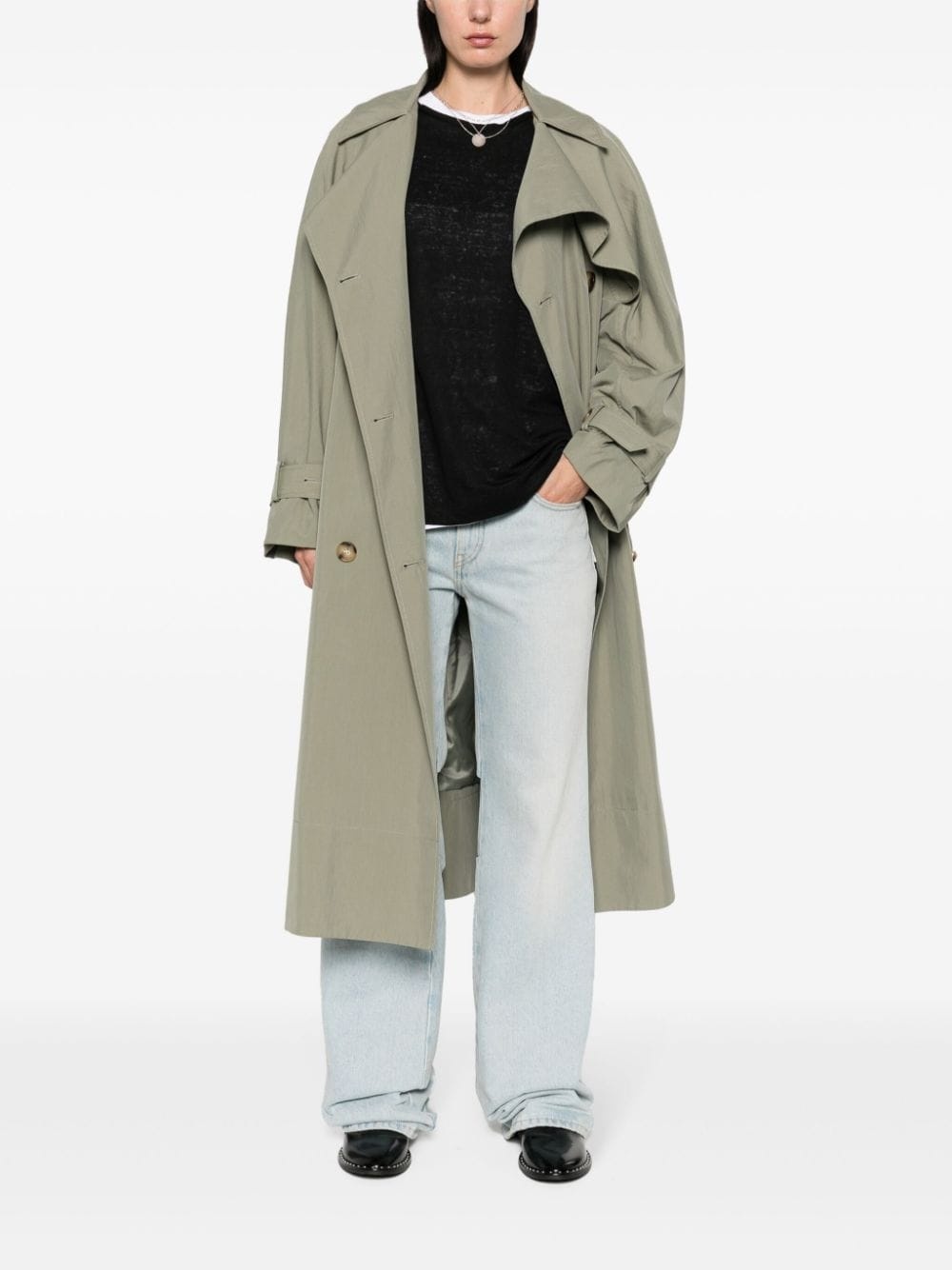 drop-shoulder linen jumper - 2