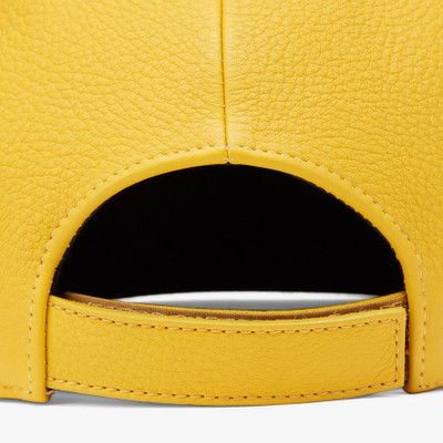 FENDI Yellow leather baseball cap outlook
