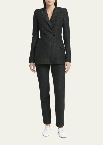 GIORGIO ARMANI Jersey Jacquard Double-Breasted Blazer outlook