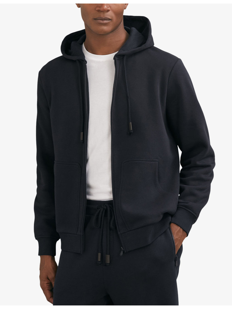 REISS Howel Zip-Up Cotton-Jersey Hoody outlook