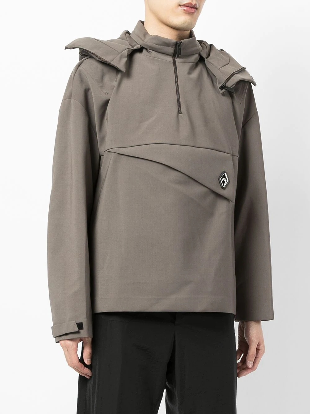 panelled hooded coat - 3