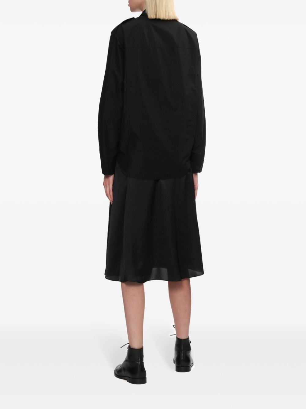 draped shirt dress - 4