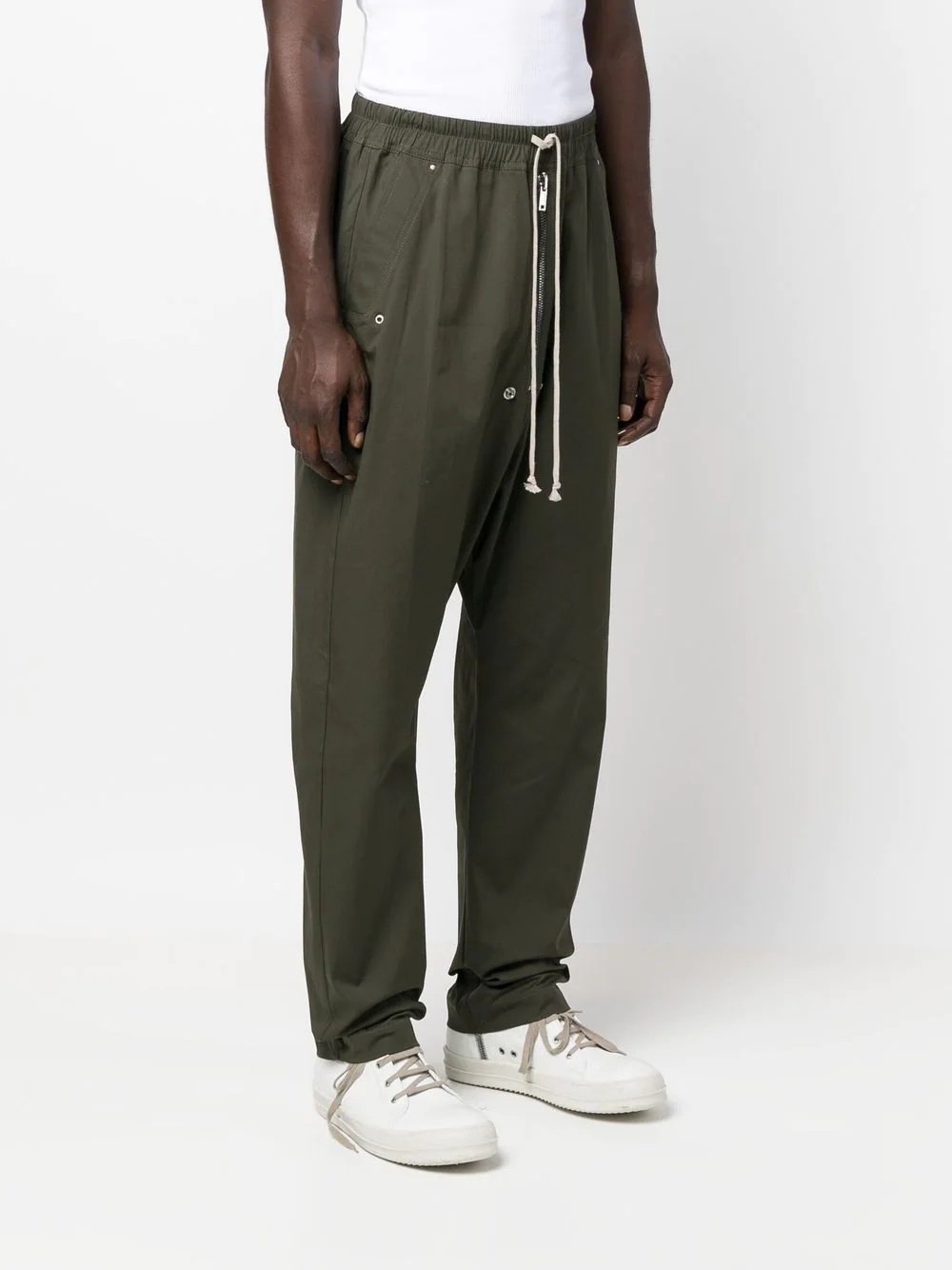 drawstring cotton trousers - 3