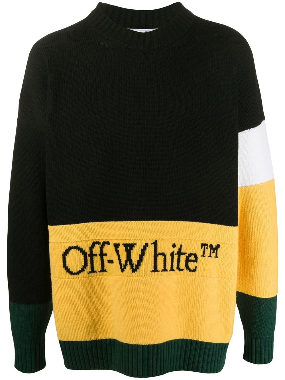 colour-block logo detail jumper - 1