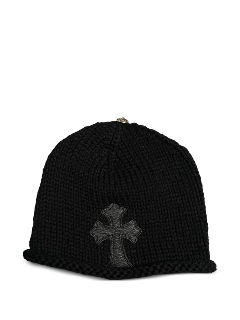cross patch knit beanie 1
