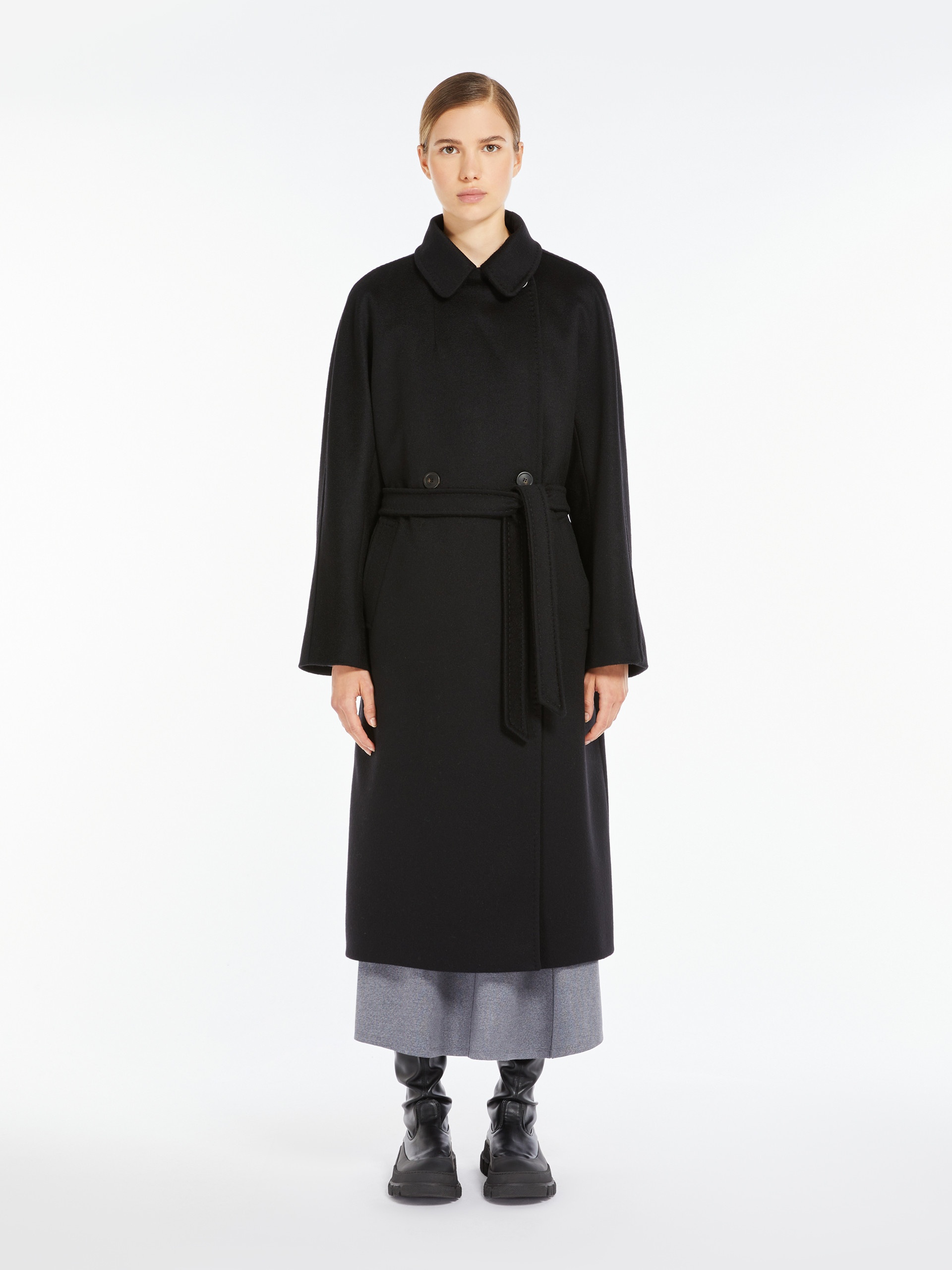 CASCIA Belted cashmere coat - 3