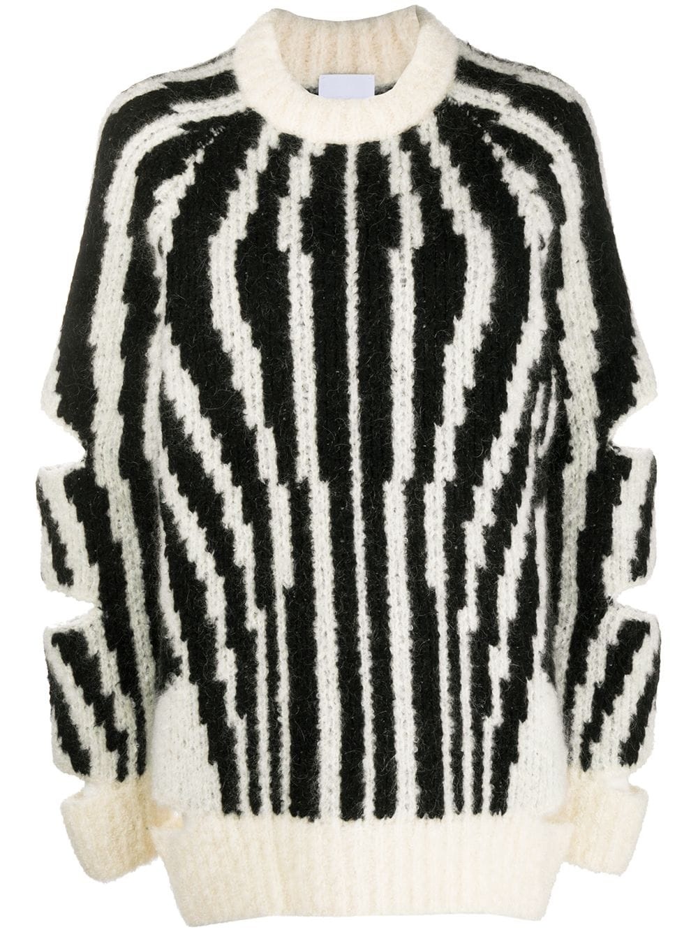 cut-out oversized jumper - 1