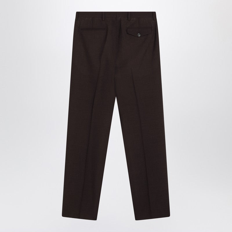 Prada Brown Wool Trousers Men - 2