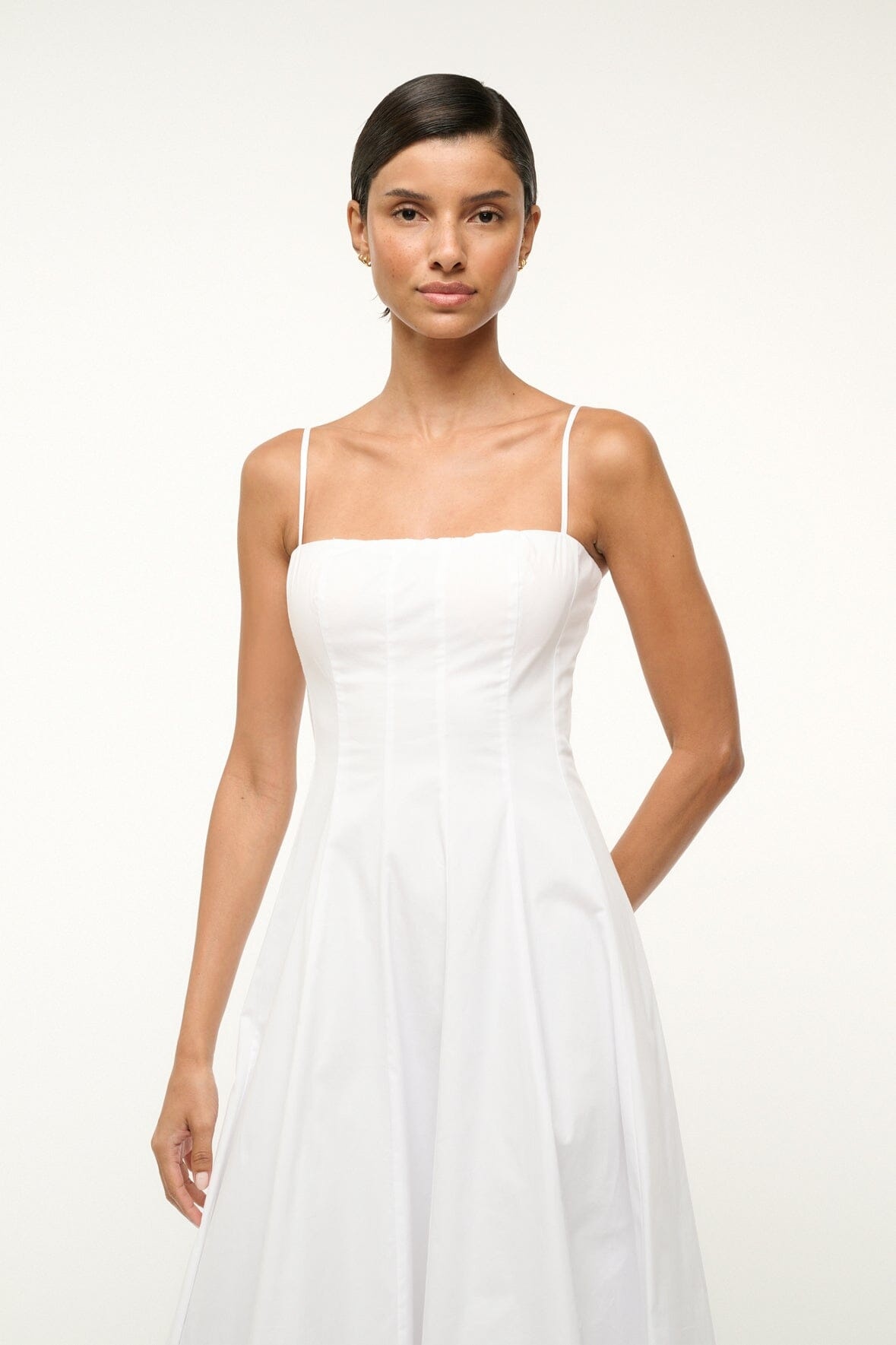 STAUD WYLIE DRESS WHITE - 5