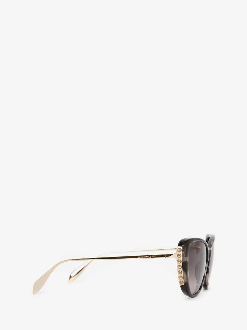 Punk Stud Combi Cat-eye Sunglasses in Grey/havana - 3