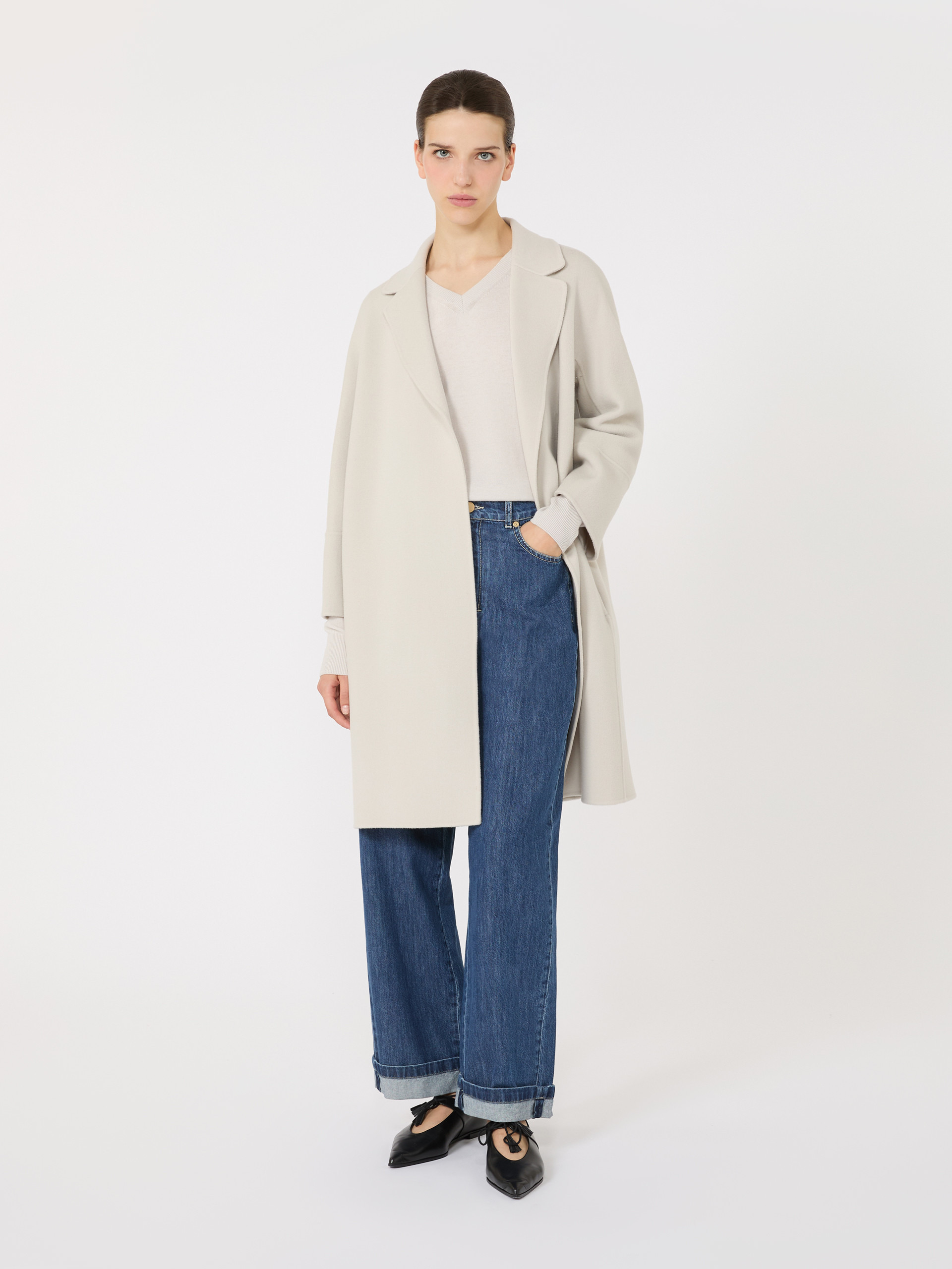 ARONA Short double-faced wool coat - 2