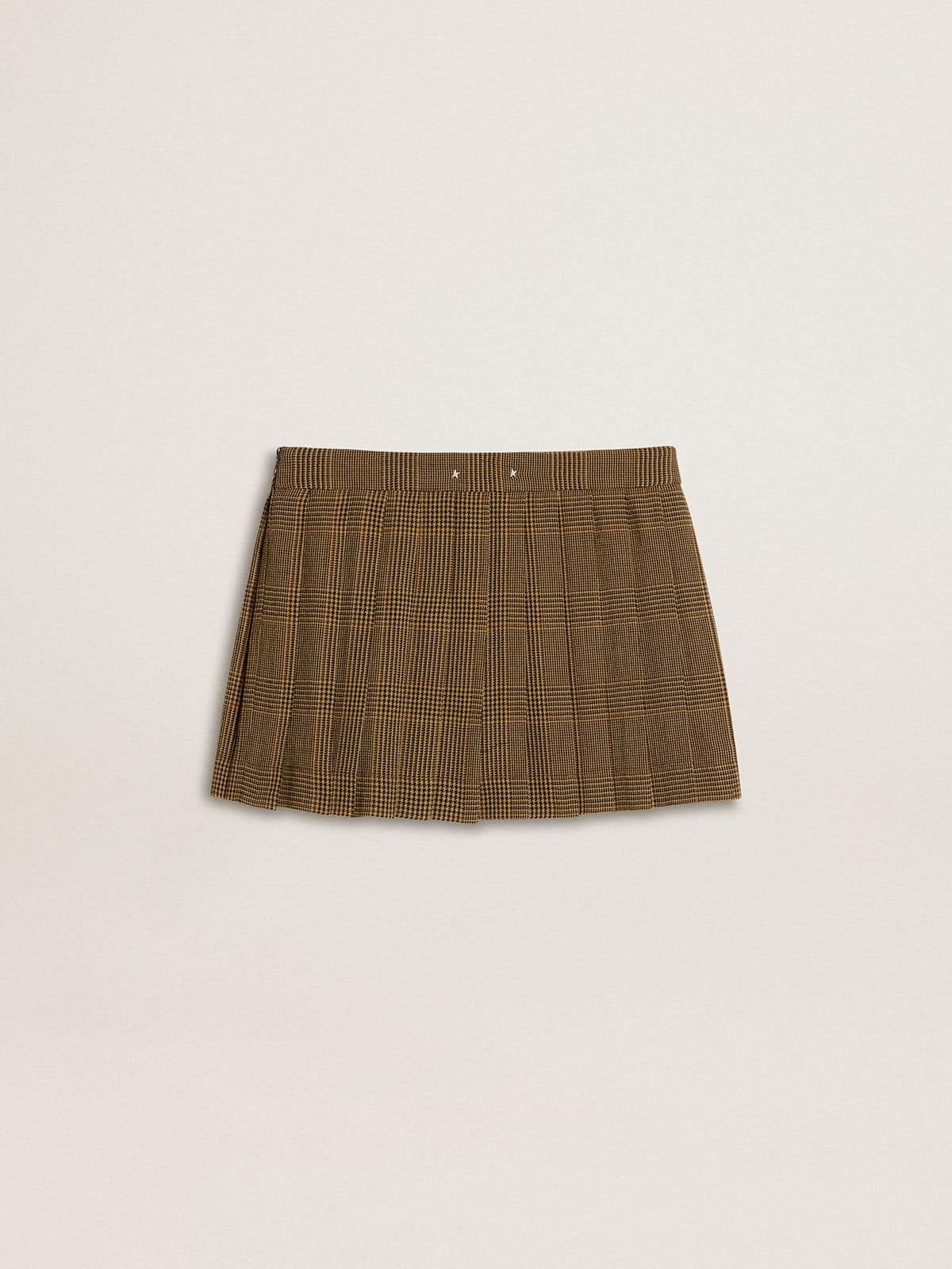 Wool pleated mini skirt - 4