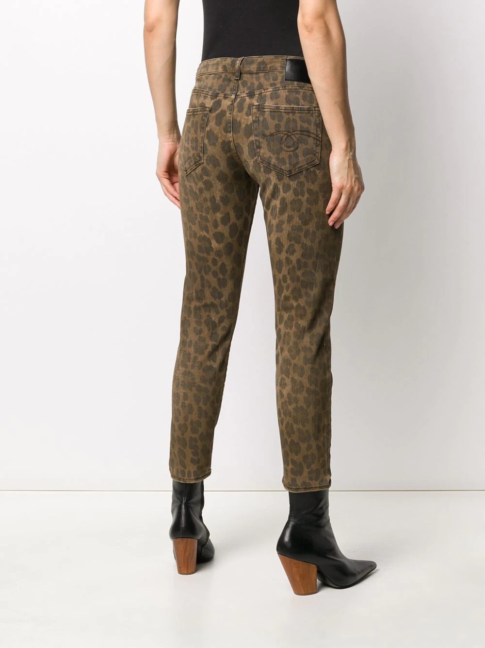 leopard print skinny jeans - 4