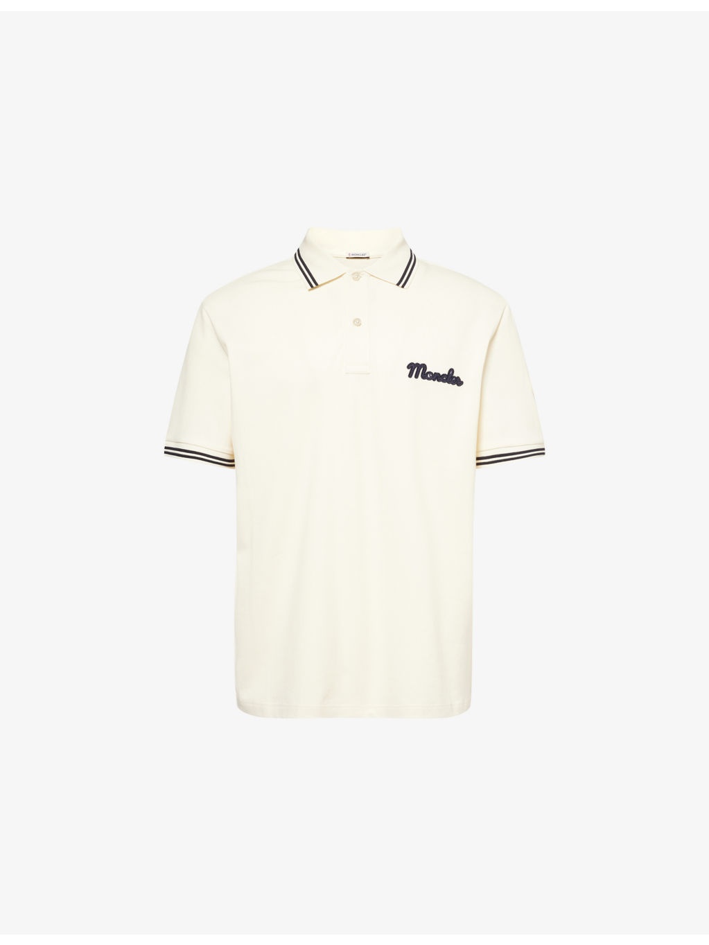 Logo-Embroidery Stripe-Trim Cotton-Jersey Polo Shirt - 1