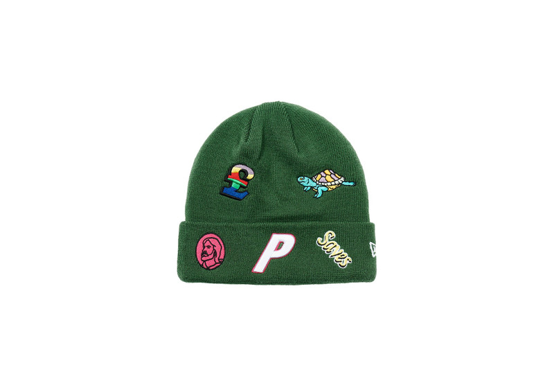 PALACE NEW ERA JESUS BEANIE GREEN - 1