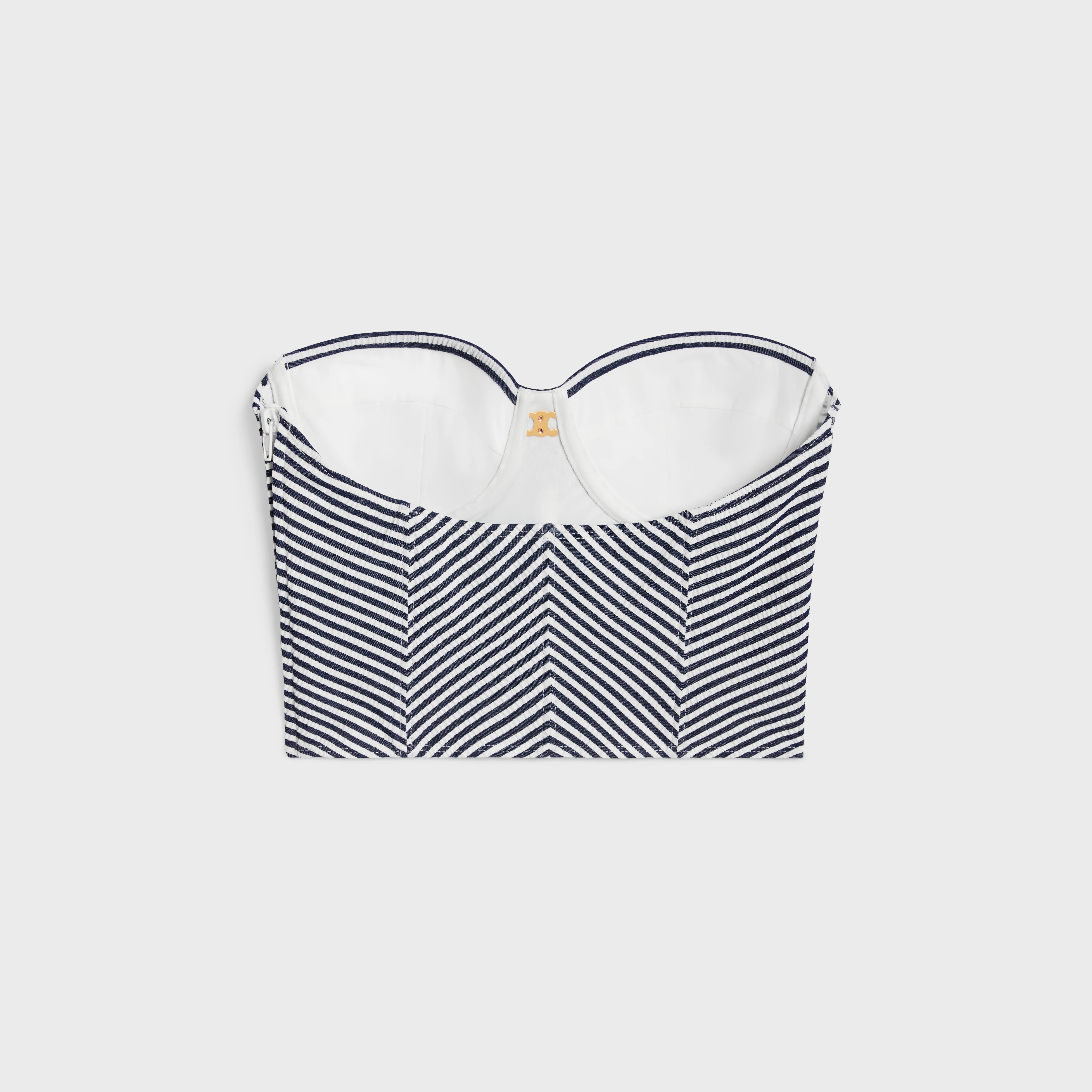 triomphe bustier in striped jersey - 2