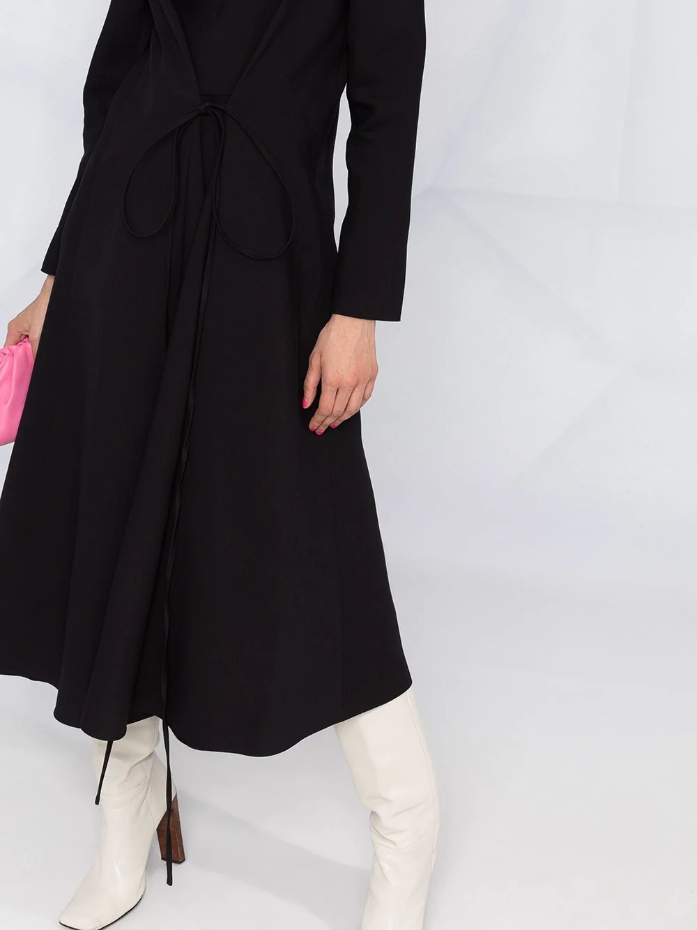 belted wool dress  - 3